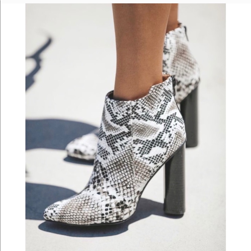 Snakeskin Booties